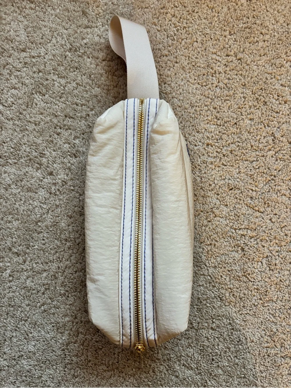 Burberry Cosmetic Bag Wristlet Pouch with Blue Embroidery - Women's Bag